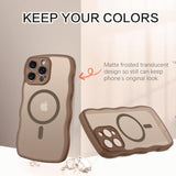 Magnetic For Iphone 16 Pro Max Case 2024 [Compatible With Magsafe] Translucent Matte Cute Curly Wavy Anti-Slip Bumper Women Men Girls Boys Phone Cover For 16 Pro Max 6.9", Desert Titanium