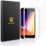 Shatterproof Tempered Glass Screen Protector for iPhone SE 2022/SE 2020, iPhone 8/7 [3-Pack] [99.99% HD Clear] [Easy Installation Frame] [9H