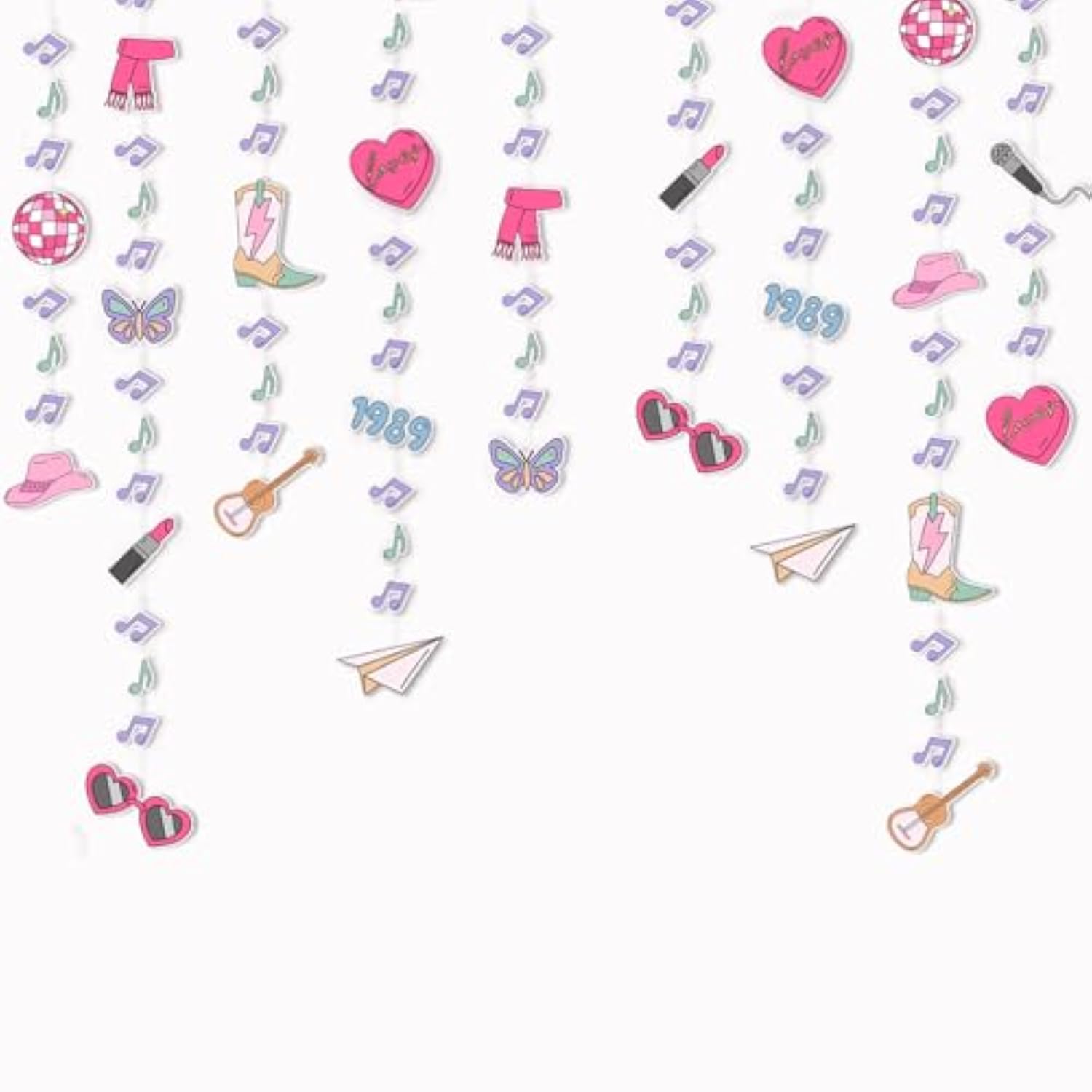 6-Pack Singer-Themed Hanging Decorations – Music Party Garland for Birthdays, Bachelorette & Photo Booth