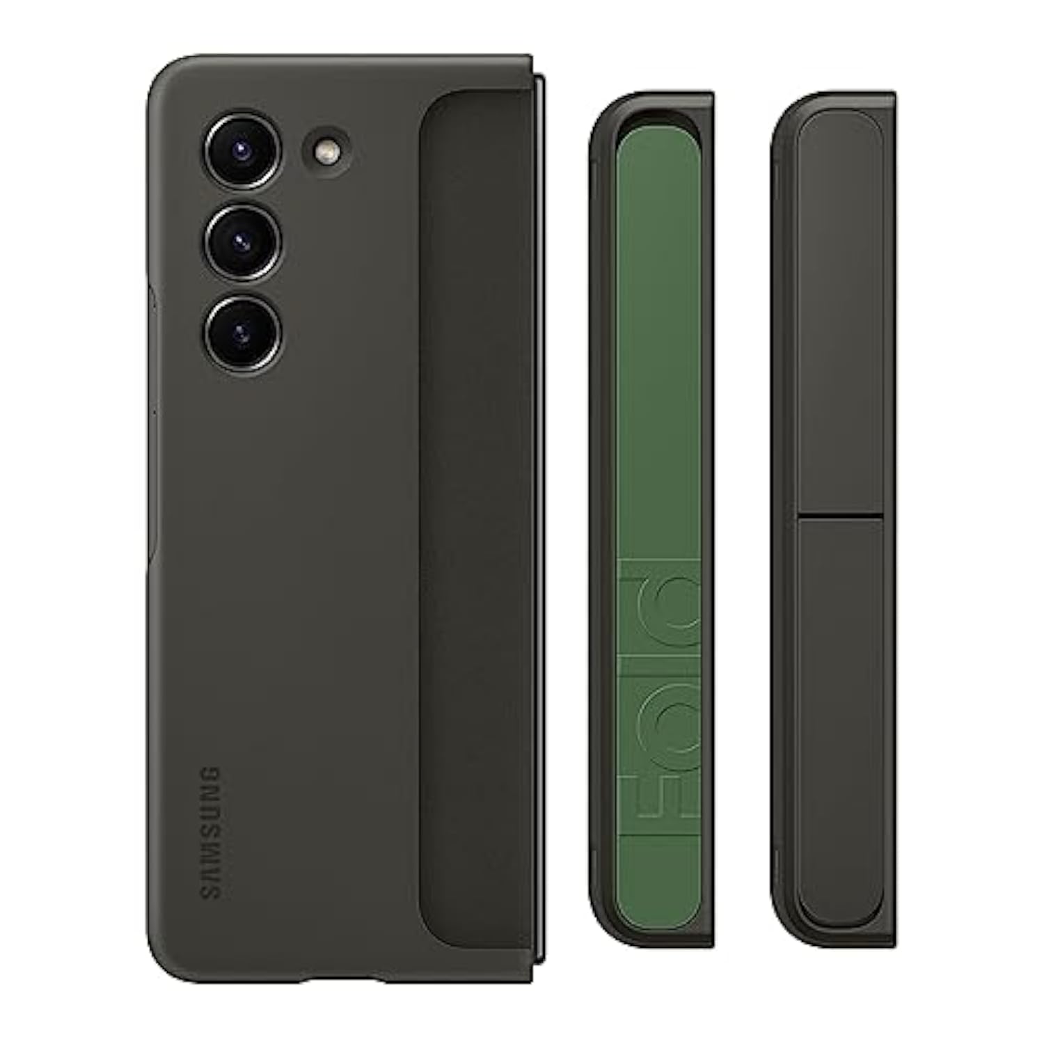 SAMSUNG Galaxy Z Fold5 Standing Phone Case with Strap, Protective Cover with Kickstand; Hands-Free Viewing Attachments Included, US Version, EF-MF946CBEGUS, Graphite