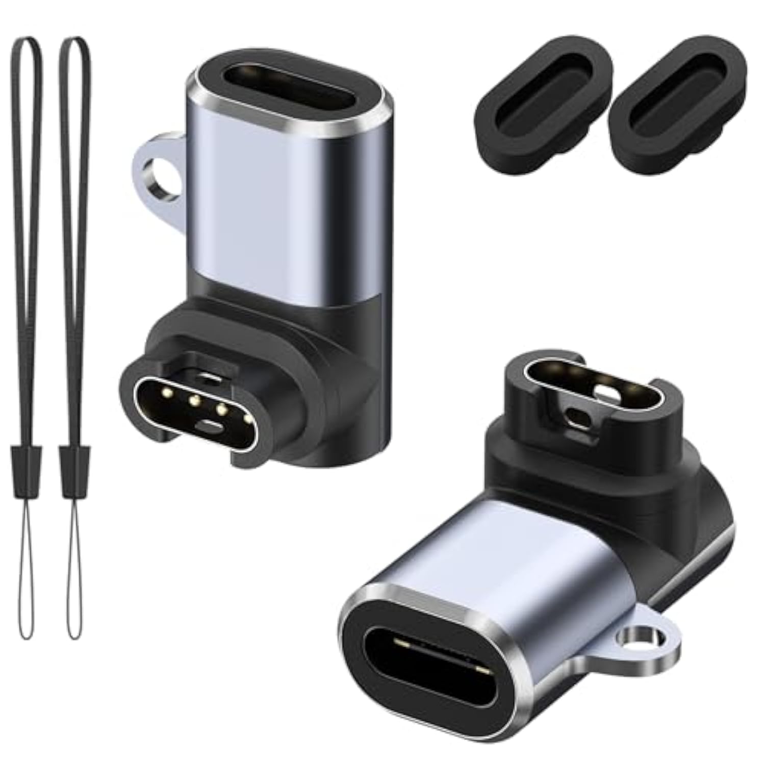 Usb C Charger Adapter For Garmin Watch (Gray+Gray)
