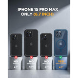 iPhone 15 Pro Max Magnetic Full-Body Case with 9H Screen Protector Blue