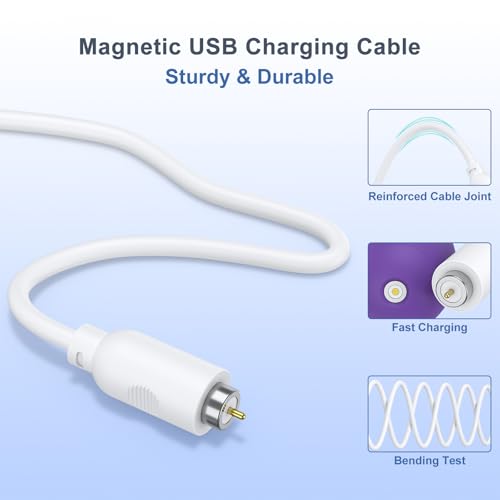Magnetic USB DC Charger Cable for 1 Dot Massager, Replacement Charging Cord-1Pin