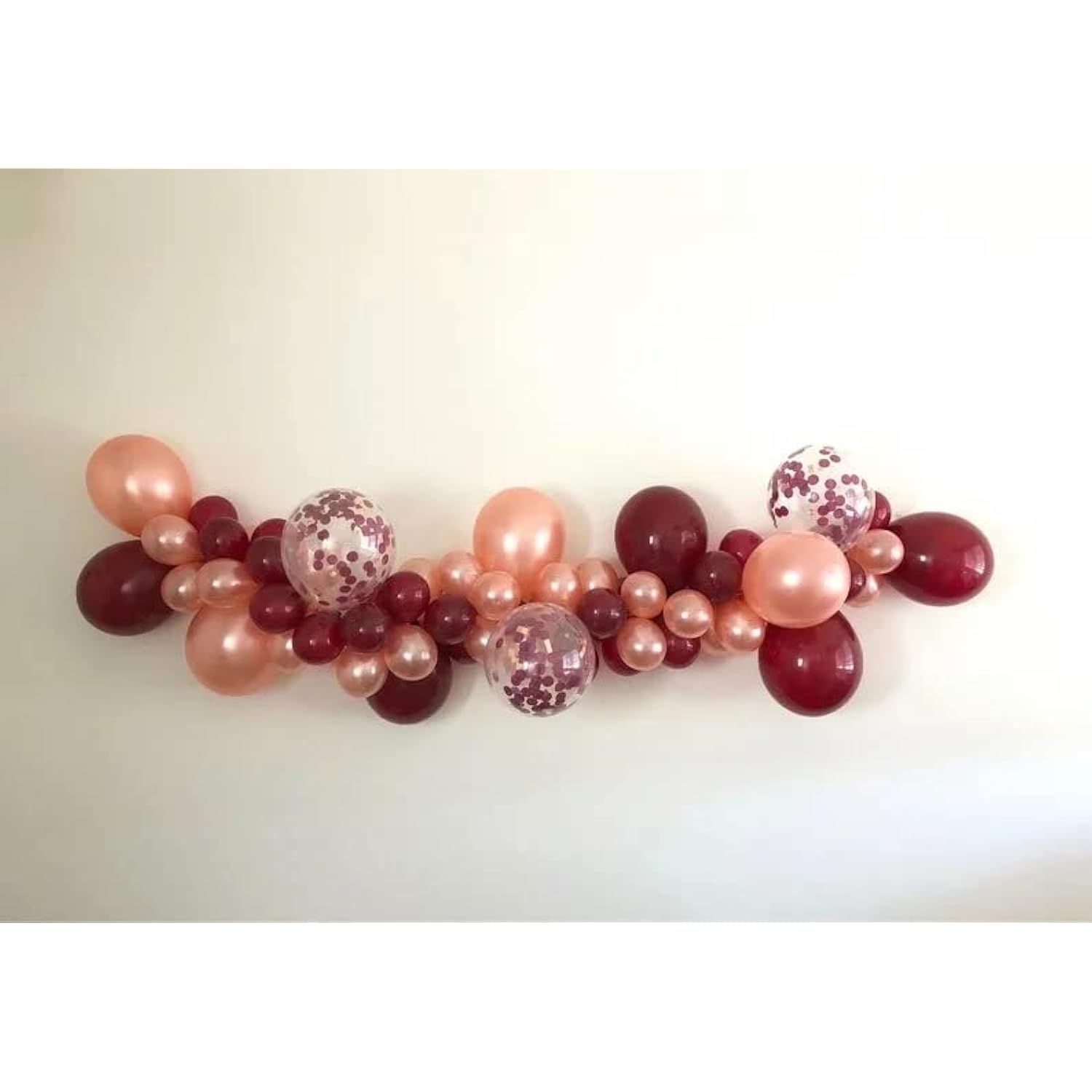 140pcs Burgundy Balloon Garland Kit – Chrome Balloons in 5 Sizes for Party, Wedding & Events
