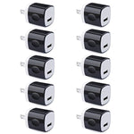 Wall Adapter 10 Pack, 1A 5V Single Port Charger Power Usb Plug Charging Cube Block Box Compatible Iphone 14 13 12 Se 11, Galaxy S23 Ultra S22 S21 Fe S10E S9 A13 A03S A71 A51 Note20 Google 8A 7A