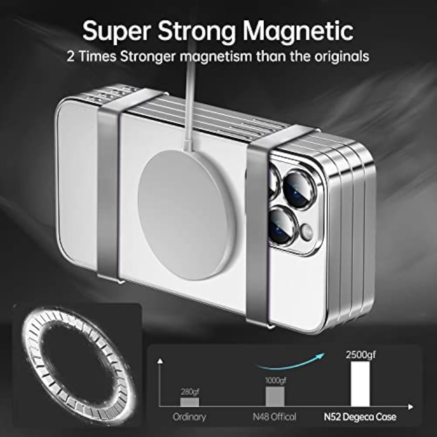 Magnetic Clear Case For Iphone 14 Pro Max With Camer