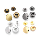 10 Pack Snap Fasteners Color Plated Solid Brass Metal Snaps Heavy Duty
