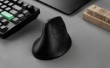 M5 Wireless Ergonomic Mouse, 8000Hz Tri-Mode 2.4 Ghz/Bluetooth 5.1/Wired, Pixart 3950 Sensor, 30000 Dpi, Ergonomic Lightweight Programmable Macro Button For Windows Pc/Mac - Black