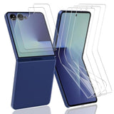 3 Pack Screen Protector For Samsung Galaxy Z Flip 7 Flexible Tpu Film (Not Glass) With 2 Pack Samsung Galaxy Z Flip 7 Back Tempered Glass, Self-Healing, Hd Clear Protector