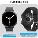 FINTIE 2 Pack Tempered Glass Screen Protector Compatible with Samsung Galaxy Watch 8 44mm 2025 with Auto-alignment Installation Frame