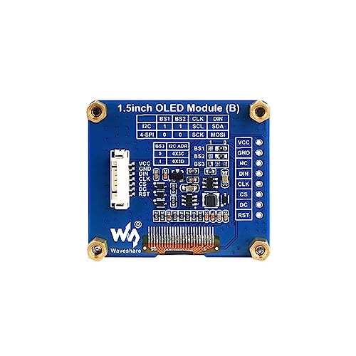 1.5 Inch Oled Display Module For Raspberry Pi Arduino Stm32 Spi / I2C Communication 128×128 Black/White Display Color Embedded Sh1107
