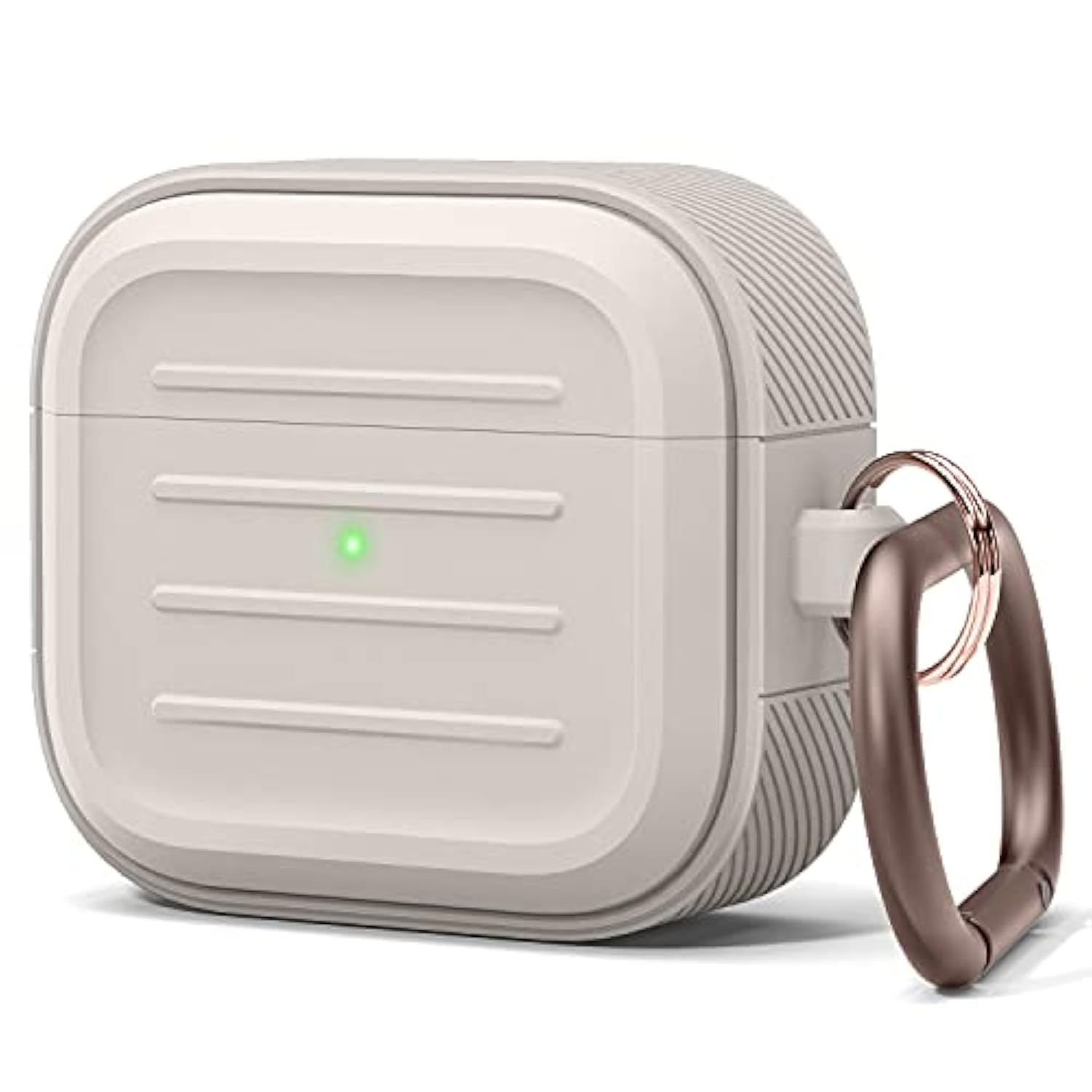 elago Armor Case Compatible with AirPods 3 Case Cover - Karabiner Included, Supports Wireless Charging, Shock Resistant, Easily Cleaned, Full Protection (Stone)