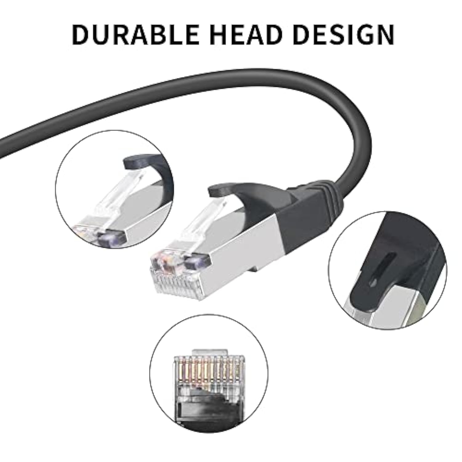 Rj50 10P10C Male To Female Extension Cable Panel Screw Mount Shielded Cat 5E 2