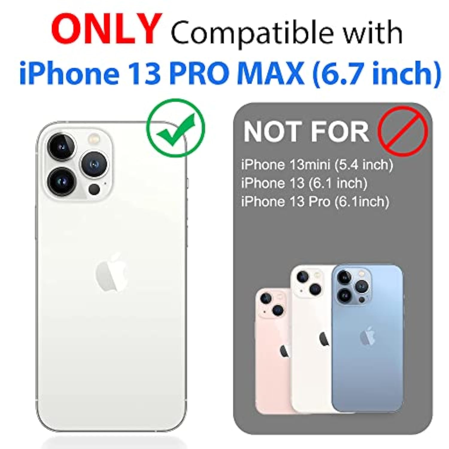 For Iphone 13 Pro Max Waterproof Case - Shockproof Dustproof Phone Case With Screen Protector For Iphone 13 Pro Max, Full Body Protective Case For Iphone 13 Pro Max Cover 6.7'' Black