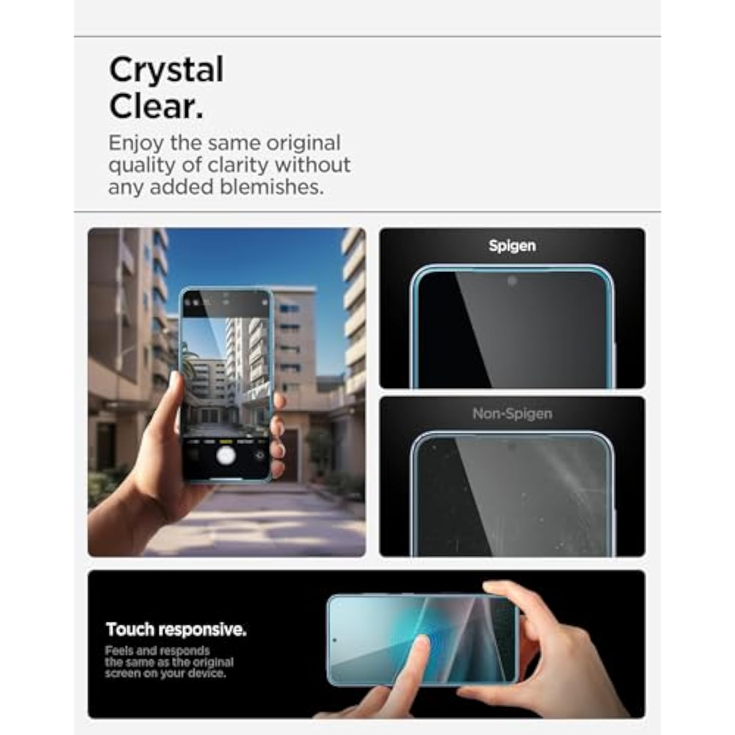 Spigen Tempered Glass Screen Protector [GlasTR EZ Fit] designed for Galaxy S25 Plus/Galaxy S24 Plus [Case Friendly] - 2 Pack