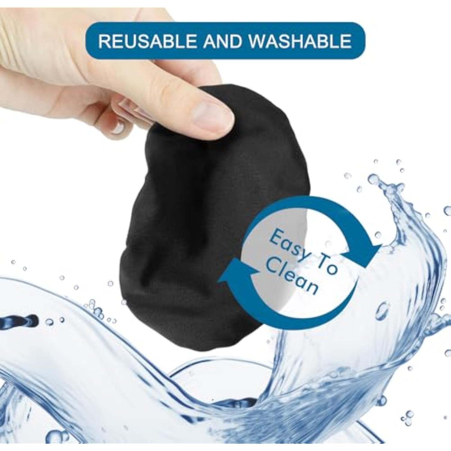 Gvoears Headphone Ear Pads Covers With Stretchable Fabric For Beats Studio 3/2 Wireless/Wired Bose Qc35 25 15 Headphones And Other Headsets With 8-11Cm(3.14" - 4.33") Ear Cushions [ 2 Pairs ] (Black)