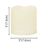 1 Waterproof Outdoor Battery Operated Flameless Led Pillar Candles With Remote Flickering Plastic Electric Decorative Light Set For Home Décor Garden Patio Decoration Party Wedding Supplies 3X3 Inches