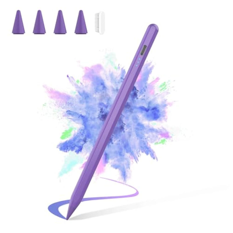 Stylus Pen For Apple Ipad 2025-2018, Faster Charge Apple Pencil For Ipad, With Tilt Sensitivity & Palm Rejection & Magnetic, Compatible Ipad 10/9/8/7/6, Pad Air 3/4/5, Pro 12.9"/11", Mini 6/5, M2, M4