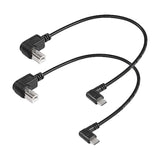2 Pack Usb C Printer Cable - 11.8 Inch Usb B Male To Usb C Male - Right Angled For Printer, Midi Controller, Scanner, Digital Piano, Dj Controller