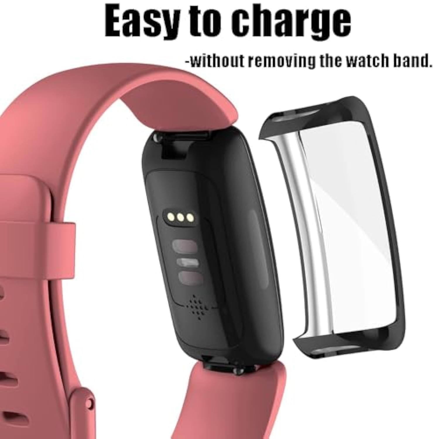 Screen Protector Case For Fitbit Inspire 3/2 Smart Watch, 2-Pack Soft Tpu Ultra-Thin Full Face Cover Replacement Bumper Accessories, Clear