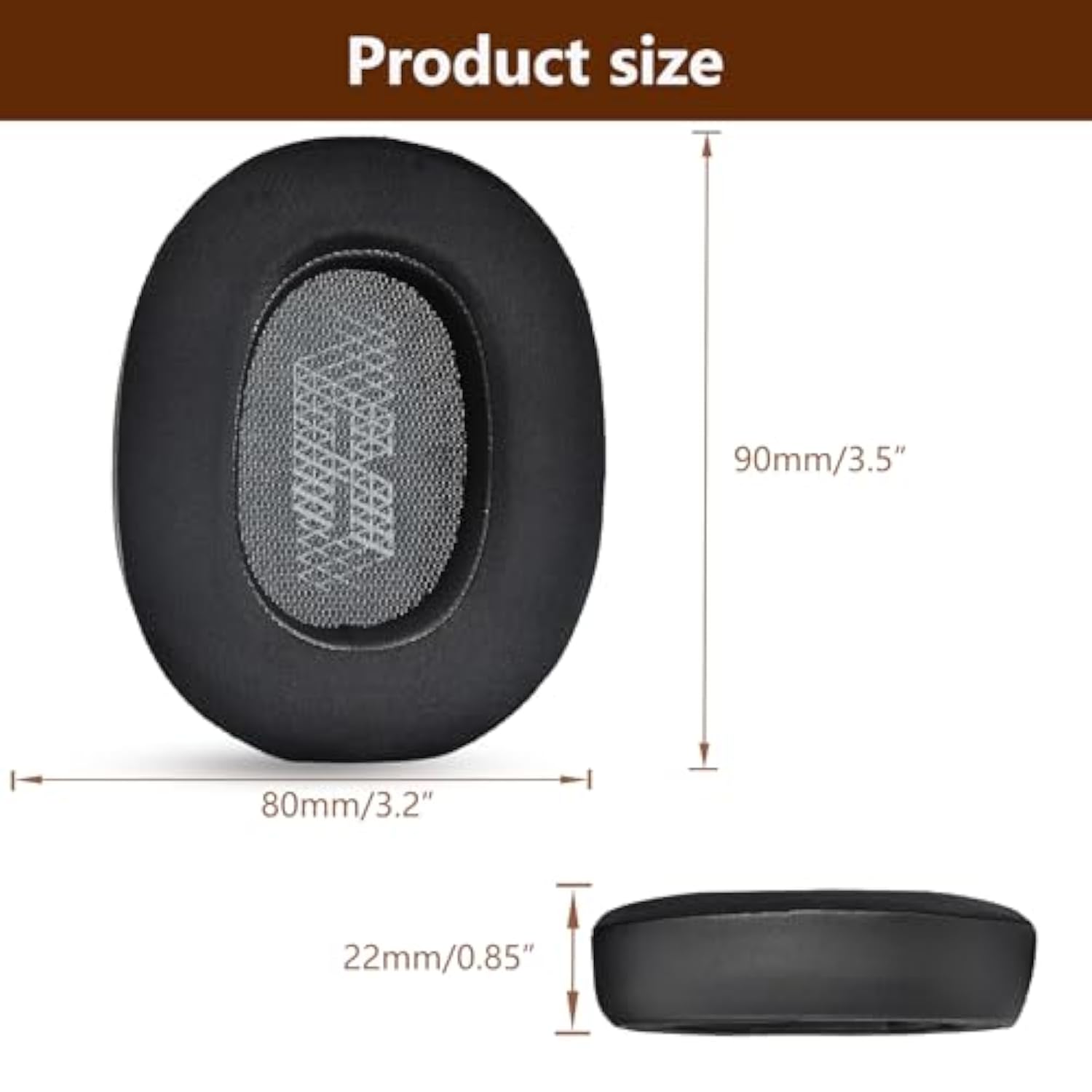 Cooling Gel Earpads? Replacement Ear Pads For Jbl E65/Live 650/Live 660 Headphones?Made Of Memory Foam Pad ?Replacement Headset Ear Cushion Pads (Black)