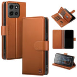 Compatible With Motorola Moto G Power 5G 2025 Wallet Case With Card Holder,Women Men Rfid Blocking Pu Leather Phone Case Flip Shockproof Tpu Protective Cover Credit Card Slots,Light Brown