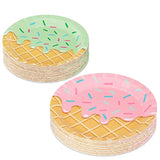 100PCS Ice Cream Party Plates - Disposable Tableware Set for 50 Guests