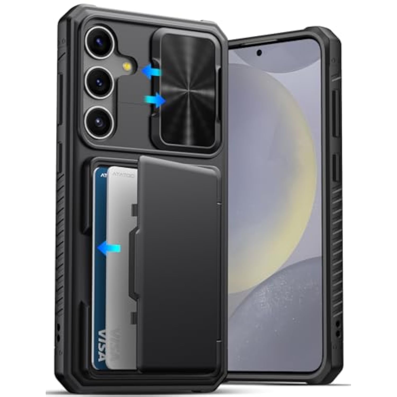 Samsung Galaxy S24+ Plus Case Wallet with Card Holder, Black - Premium Protection and Organization