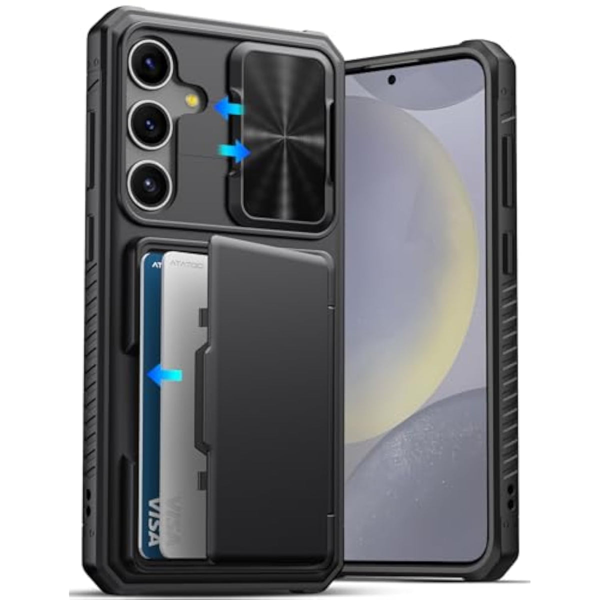 Samsung Galaxy S24+ Plus Case Wallet with Card Holder, Black - Premium Protection and Organization