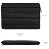 Geekria 360 Protective Puffy Laptop Sleeve for 13.8-in Microsoft Surface Laptop (2024) Copilot+ PC, 14-in Lenovo ThinkPad X1 Carbon Gen 13, Quilted Soft Puffer Bag (Black)