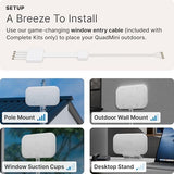 Quadmini: 4X4 Mimo Low-Profile Antenna Kit | External Antenna For 4G/5G Routers & Gateways | For T-Mobile Home Internet, Verizon, At&T | 10 Sma Cable, U.Fl Adapters, Window Entry