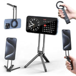 ULANZI MA30 Magnetic Phone Tripod Stand for iPhone - Aluminium Maglock Smartphone Mini Tripod Pocket Cell Phone Stand Strong Magnet Quick Mount Compatible with iPhone 16 15 14 13 12 Series, Black