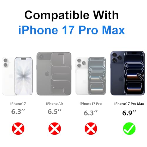 Magnetic for iPhone 17 Pro Max Case, Compatible with MagSafe,Slim Thin Carbon Fiber Pattern Cover, Minimalism Anti-Scratch Matte Protective