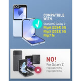 i-Blason for Samsung Galaxy Z Flip 7 FE Case, Z Flip6 Case with Stand, [Built-in Screen Protector] [Hinge Protection] [Belt-Clip], Military Phone Case for Samsung Z Flip 7 FE/6/5, Armorbox, Black