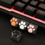 2 Pack Keyboard Keycaps Metal And Rubber Keycaps Grey Keycaps Cute Cat Paw Key