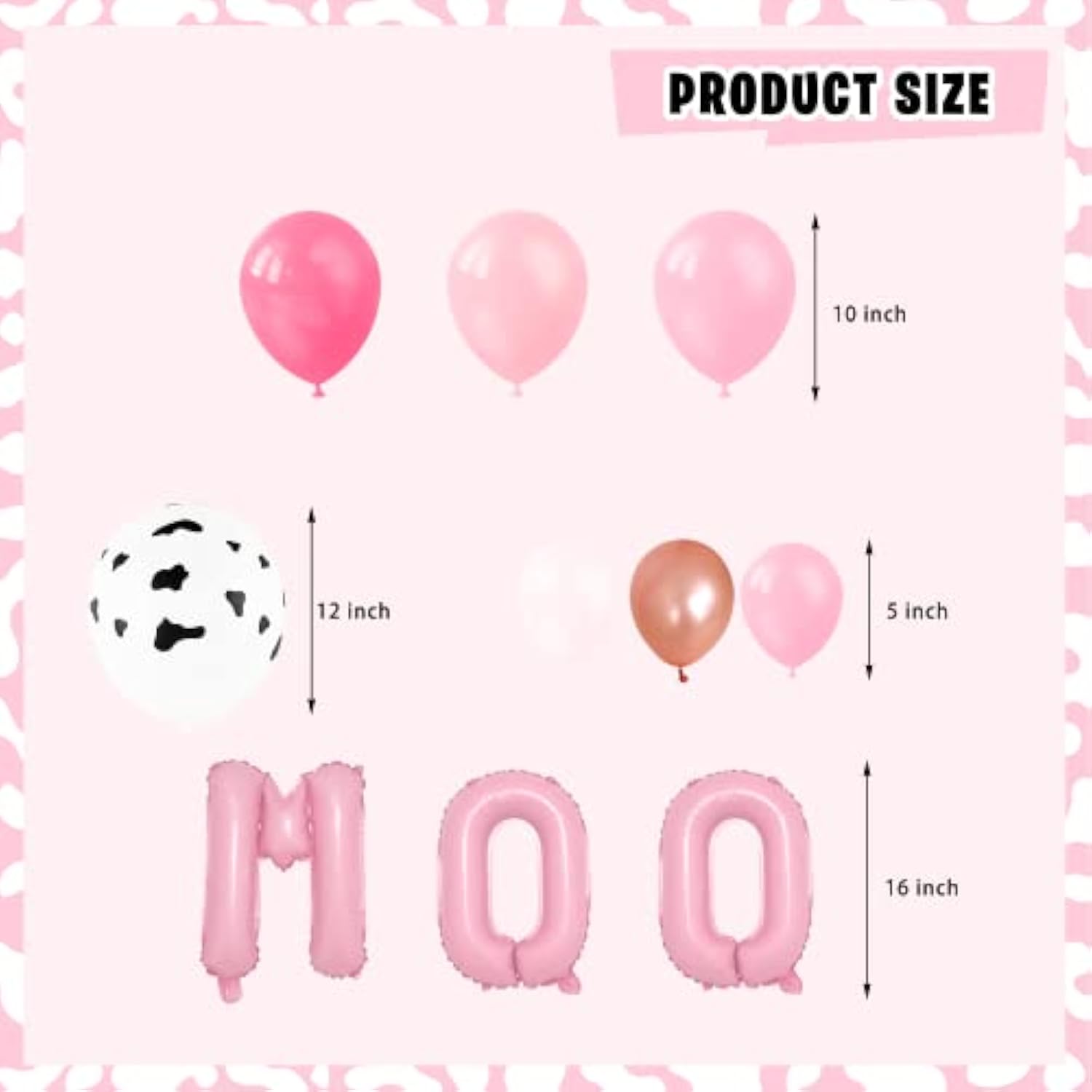 Cow Birthday Party Supplies For 2 Year Old Girl, 166 Pcs Moo Moo Im Two Pink Cow Print Party Decorations For Girls Baby - Backdrop, Cupcakes Wrappers, Balloons, Banner, Crown, Poster