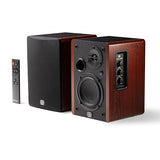 Eris Accent Powered Bookshelf Speakers 50W Wired Stereo Speakers for Record Player, Turntable, Desk & Home, Multiple Inputs, 4 Woofer, Studio