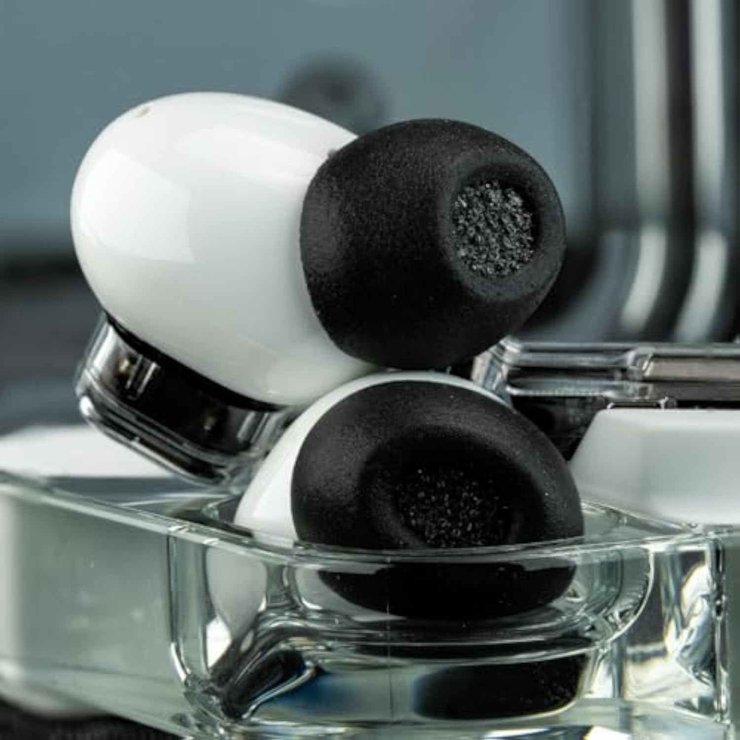 Two-230-A | Premium Memory Foam Replacement Earbud Tips For Jbl Tour Pro 3, Nothing Ear, Oneplus Buds, & More | Ultimate Comfort, Secure Fit, Superior Noise Isolation| Black (Small) (3 Pairs)