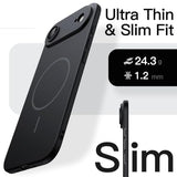 Magnetic Slim Case For Iphone Air, Compatible With Magsafe, Ultra-Thin Lightweight Minimalist Phone Cover With Matte Finish And Full Camera Lens Protection, 6.5-Inch Display (Black)