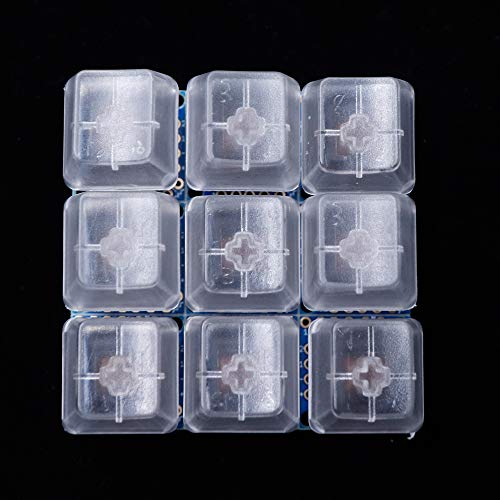 Key Switch Breakout Prototype Pcb Board With 5 Pins Black Switches Key Click With R2 Keycap Compatible With Mechanical Keyboard(Packaged 9 Sets)