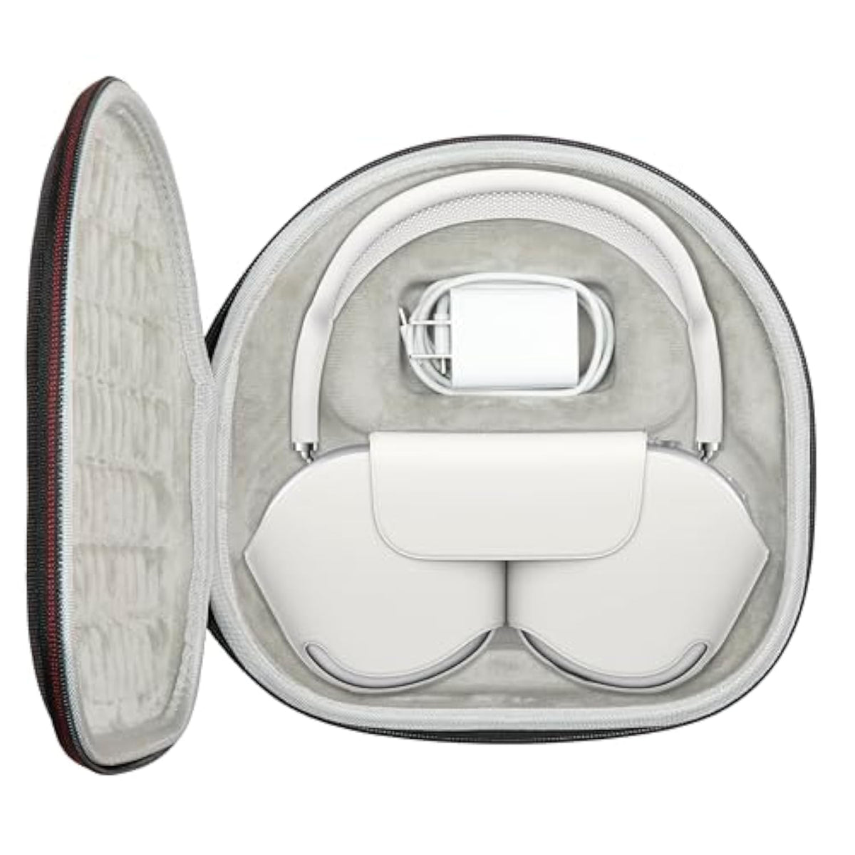 All-In-One Hard Travel Case For Apple Airpods Max Wireless Over-Ear Headphones, Compatible With Original Apple Smart Case Charge Cables,Slim Organizer Hard Shell Bag With Sleep Mode (Smart)
