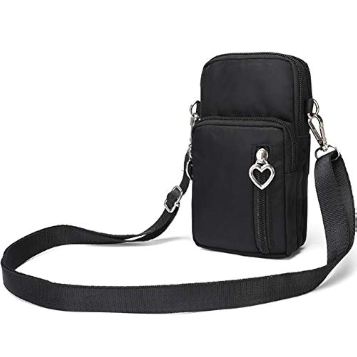 Outdoor Sweat-Proof Running Armbag Cross-Body Shoulder Casual Wallet Purse Crossbody Bag Gym Fitness Cell Phone Key Holder For 13 12 Pro Max Xs Max/Xr,Galaxy Note 10, P30 Pro,Black