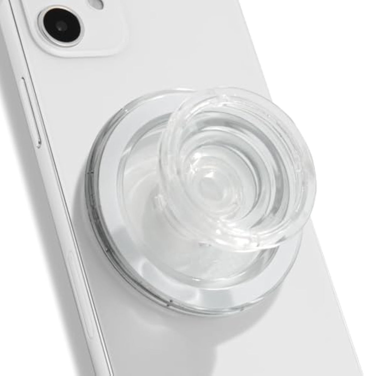 Onthegrip Compatible With Magnetic Authentic Translucent Color Design Collapsible Mobile Phone Grip Stand Holder For Smartphone Tablet Cell Phone Accessory (Transparent)