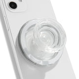 Onthegrip Compatible With Magnetic Authentic Translucent Color Design Collapsible Mobile Phone Grip Stand Holder For Smartphone Tablet Cell Phone Accessory (Transparent)