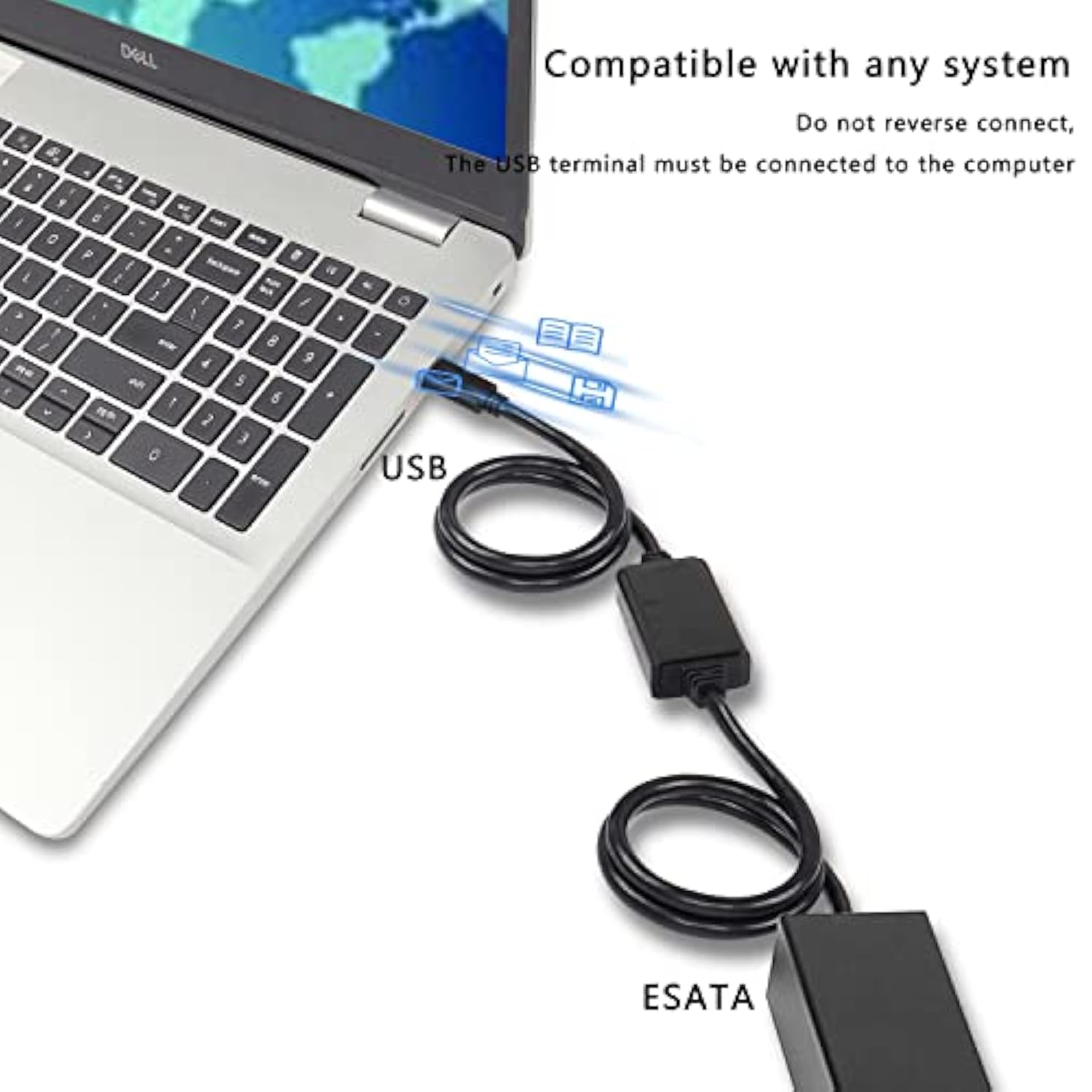 Usb-C Type-C To Esata Adapter Cable 5Gbps Usb C To Power Esata Converter Cable
