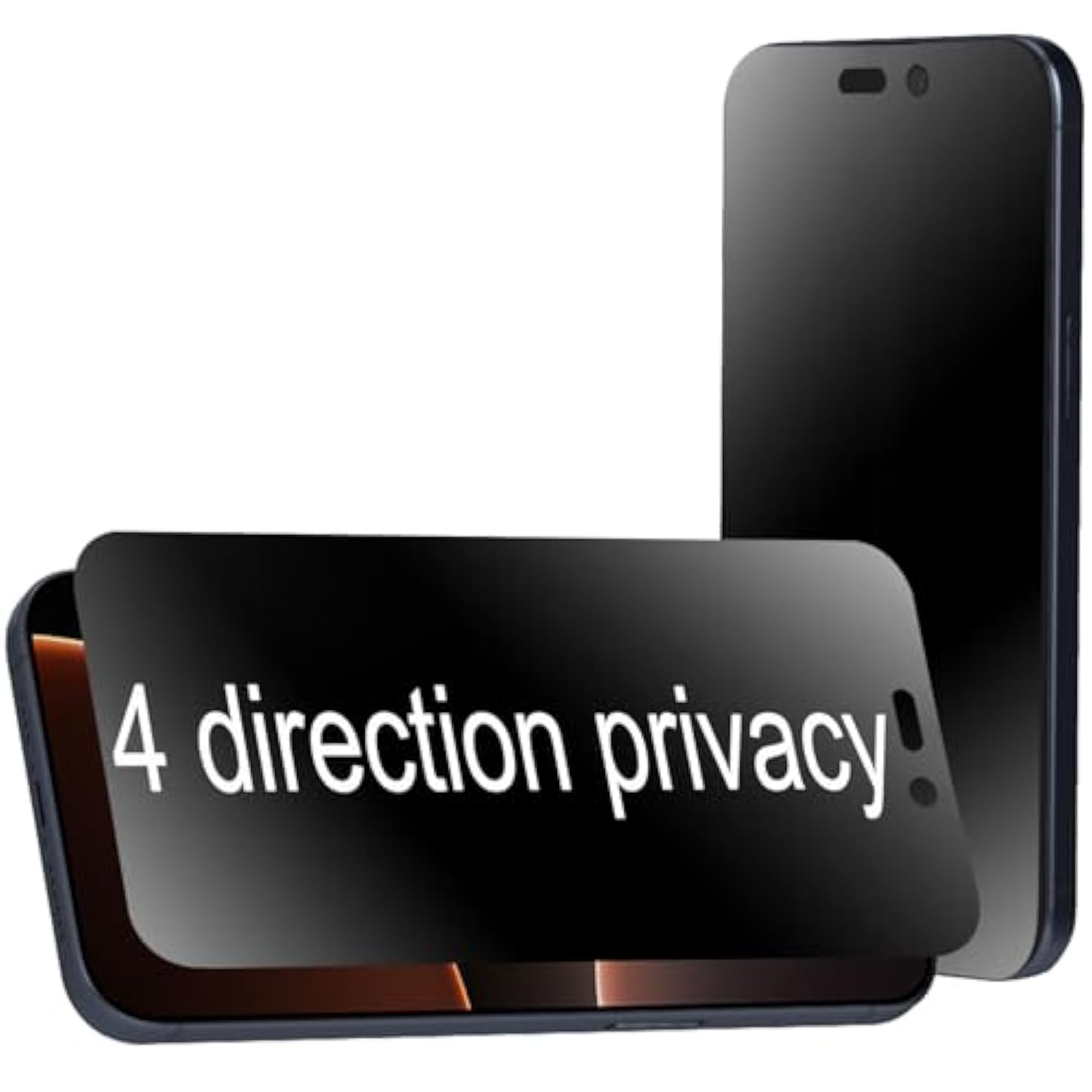 2 Pack 360 Degree Anti-Glare Privacy Screen Protector For Iphone 16 Pro Max Matte Anti-Spy 4 Direction Soft Film 6.9 Inch