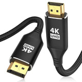 Displayport To Hdmi 4K Cable 15Ft, [Aluminum Shell, Nylon Braided] High Speed