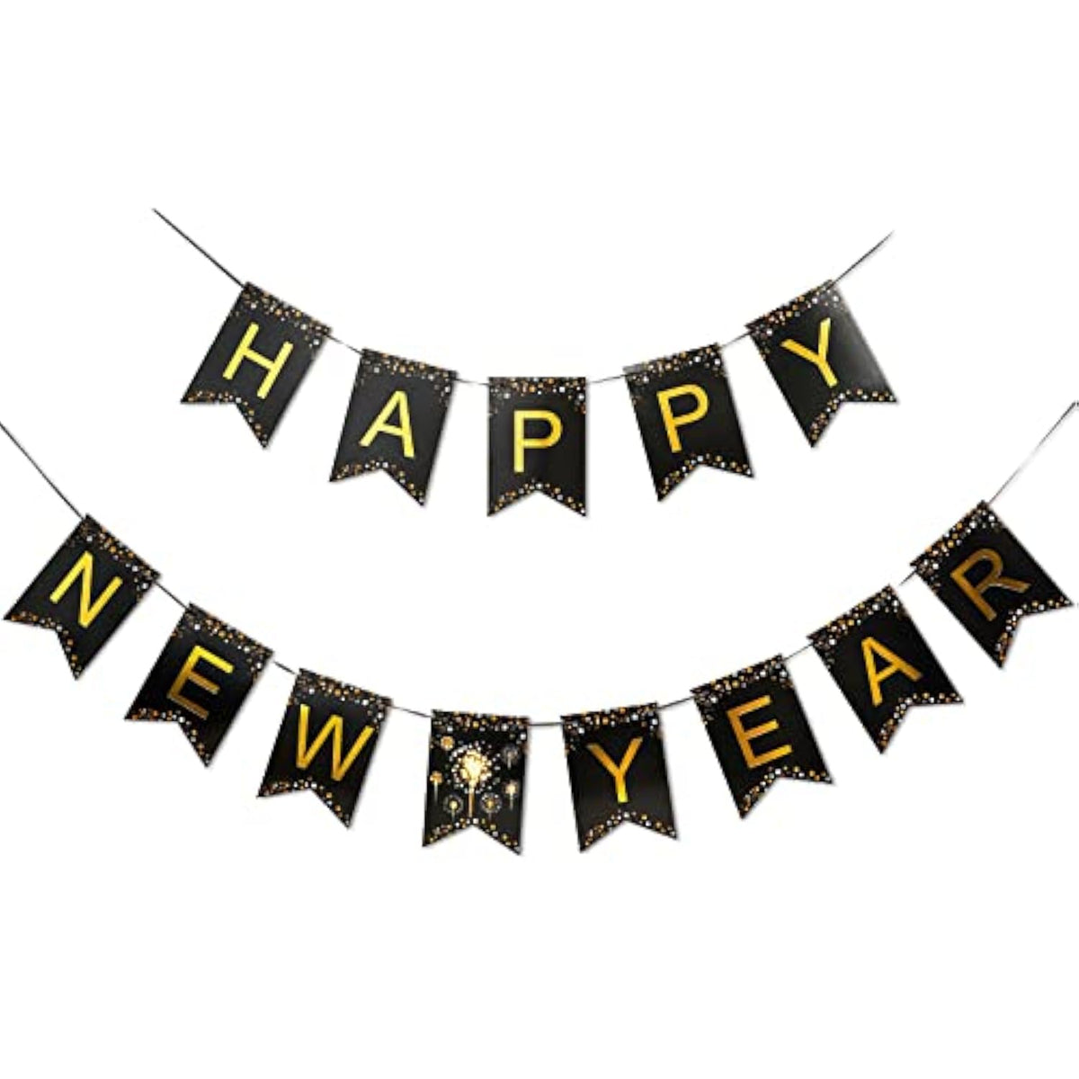 Happy New Year 2026 Gold Letter Banner Party Decorations