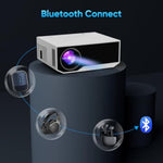 Projector With Wifi And Bluetooth, 16000Lumens Portable Mini Projector,Native Full Hd 1080P Outdoor Movie Projector,Smart Projector Compatible With Android/Ios/Windows/Tv Stick/Hdmi/Usb