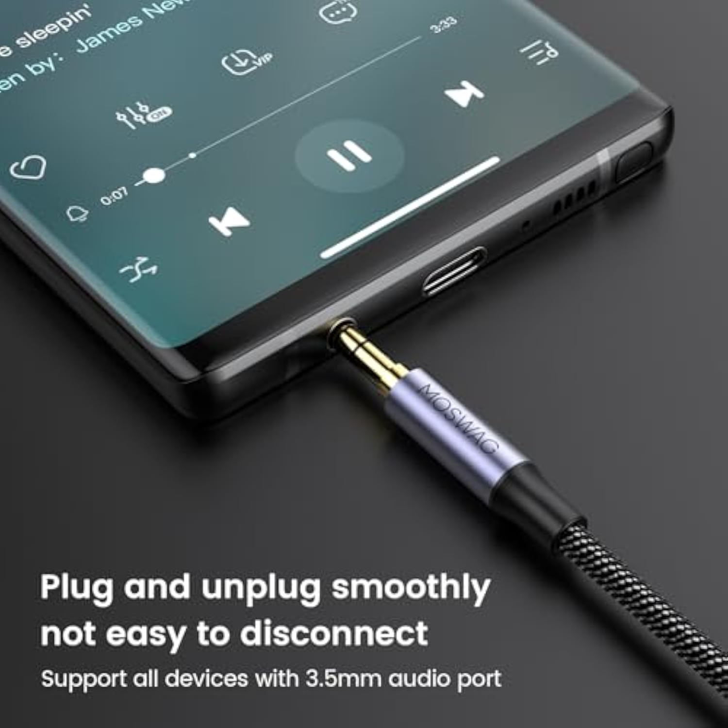 3.5Mm Extension Cable 6.6Ft/2Meter Audio Male To Female Stereo Extension Adapter Nylon Braided Cord Compatible For Home/Car Stereos Smartphones Headphones Tablets Media Players And More